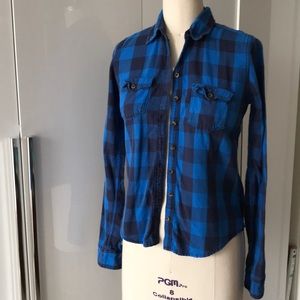Blue buffalo check Abercrombie & Fitch button up